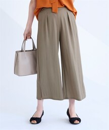 nissen | 大きいサイズ 美ラクRUタッチワイドパンツ(ゆったりヒップ)(接触冷感・UVカット)(パンツ)