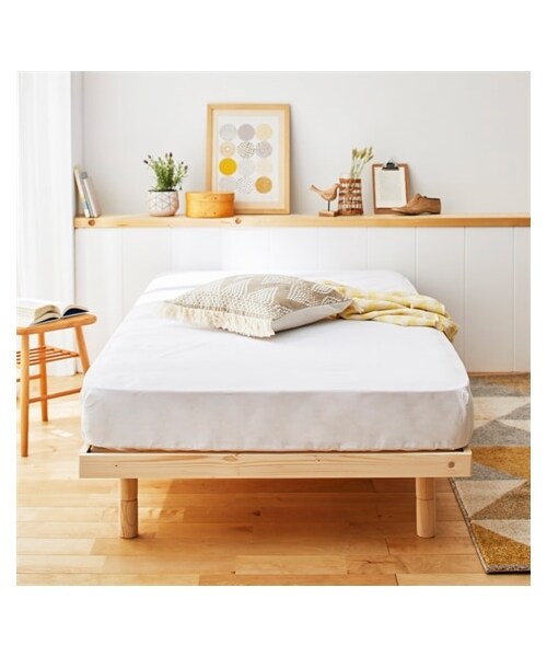 nissen（ニッセン）の「高さが変えられる天然木パイン材すのこベッド（家具・メンズ・ナチュラル/ブラウン/ホワイトウォッシュ・1=シングルフレームのみ/2=セミダブルフレームのみ/3=ダブルフレームのみ/4=シングル ポケットコイルマット付/5=セミダブル ポケットコイルマット付/6=ダブル ポケットコイルマット付）」の14枚目の写真