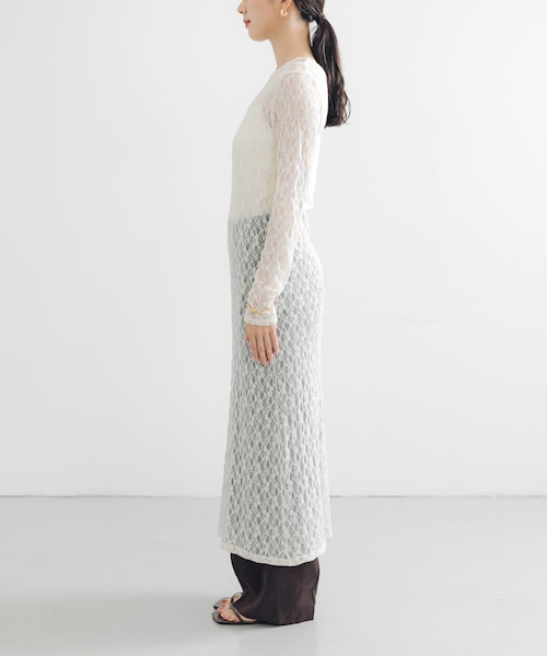 URBAN RESEARCH（アーバンリサーチ）の「ストレッチレースカットワンピース（ワンピース・レディース・OFF/BLACK・FREE）」の13枚目の写真