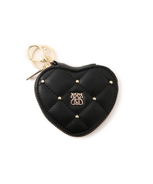 VIS(ビス)の「スタッズキルティングハートポーチチャーム(チャーム・レディース・ブラック/ホワイト/レッド・F)」の2枚目の写真