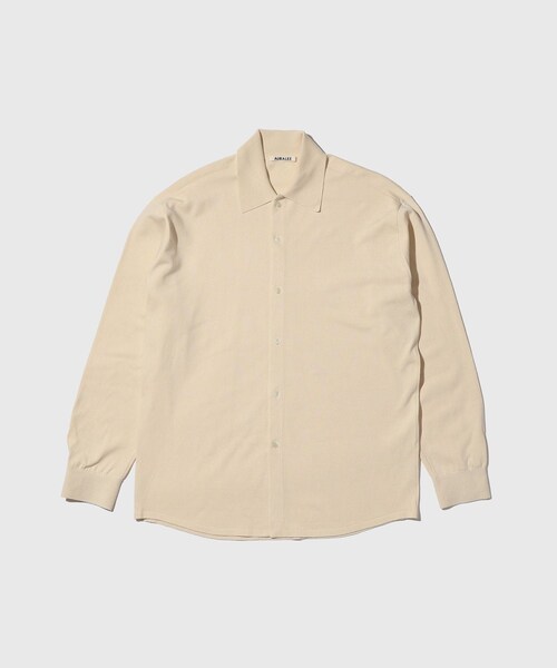 ADAM ET ROPE'(アダムエロペ)の「【AURALEE/オーラリー】HIGH GAUGE TUSSAH SILK KNIT CARDIGAN(カーディガン/ボレロ・メンズ・キナリ/カーキ・3/4)」の2枚目の写真