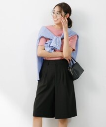 『UR TECH DRYLUXE』F by ROSSO　タックハーフパンツ