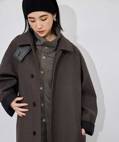 ADAM ET ROPE'(アダムエロペ)の「ソモウリバーバルマカーンコート(ステンカラーコート・レディース・ダークブラウン系/ベージュ系・36/38)」の19枚目の写真