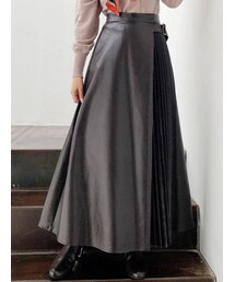 RESEXXY | レザープリーツ切替スカート(スカート)