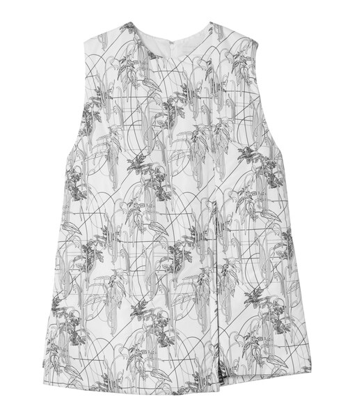 UN3D.(アンスリード)の「LINE FLOWER PADDED VEST【セットアップ着用可能】(ベスト・レディース・ホワイト/ブラック・36/38)」の14枚目の写真