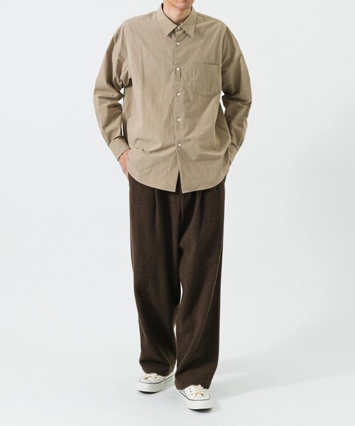 URBAN RESEARCH（アーバンリサーチ）の「new basic　QUIET REGULAR SHIRTS（シャツ/ブラウス・メンズ・ECRU/BROWN/BEIGE・M/L/XL）」の17枚目の写真