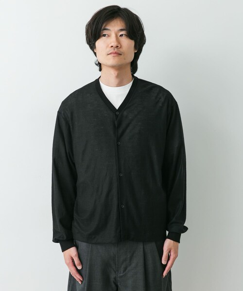 URBAN RESEARCH DOORS(アーバンリサーチドアーズ)の「marka CARDIGAN(カーディガン/ボレロ・メンズ・WHITE/BLACK・1/2)」の13枚目の写真
