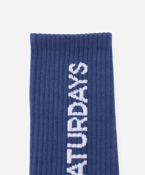 Saturdays NYC（サタデーズ ニューヨークシティ ）の「Logo Sock（ソックス/靴下・メンズ・キャメル/ブルー/レッド・F）」の5枚目の写真