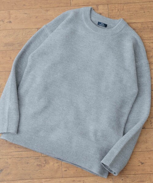 ITEMS URBANRESEARCH（アイテムズ アーバンリサーチ）の「クルーネック メランジニット プルオーバー（ニット/セーター・メンズ・BEG/GRY/CHA/KHK・M/L）」の10枚目の写真