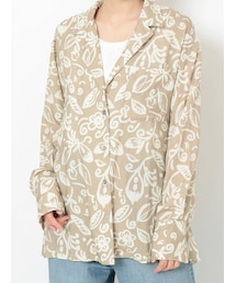 Ungrid | 【Cl】リーフ柄開襟シャツ(シャツ/ブラウス)