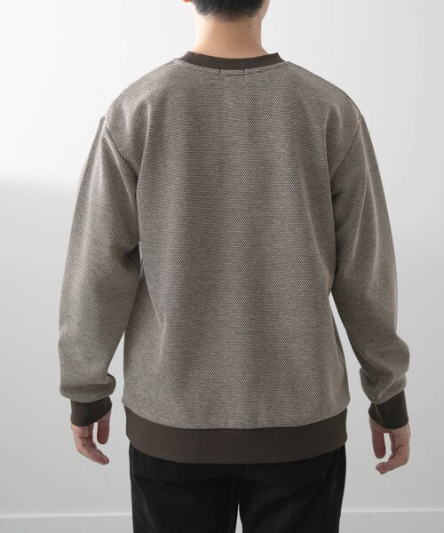 ITEMS URBANRESEARCH（アイテムズ アーバンリサーチ）の「バーズアイ ジャカード スウェット（スウェット・メンズ・BEG/D.BRN/NVY・M/L）」の5枚目の写真