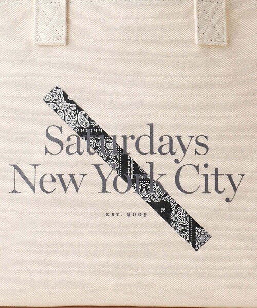 Saturdays NYC（サタデーズ ニューヨークシティ ）の「MIYAGIHIDETAKA x Saturdays NYC Bandana Slash Tote bag（トートバッグ・レディース・ブラック/レッド・F）」の6枚目の写真