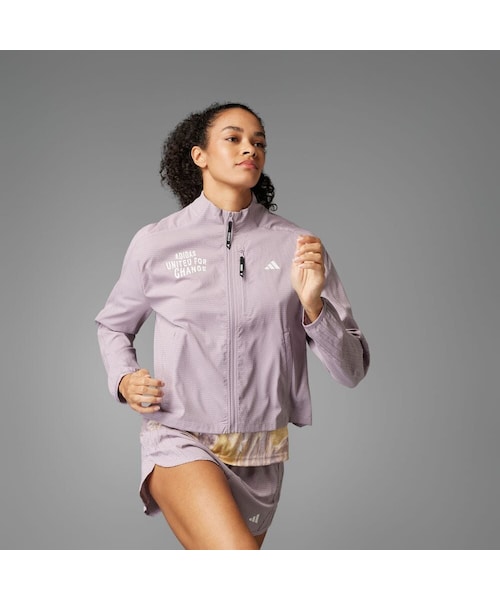 アディダス ナイロンジャケット ジャンパー グレー ピンク Mサイズ adidas（アディダス）の「Move for the Planet ジャケット