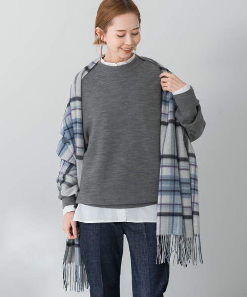 URBAN RESEARCH ROSSO（アーバンリサーチロッソ）の「ウォッシャブルビルドネックホールニット（ニット/セーター・レディース・gray/ivory/pink・FREE）」の17枚目の写真