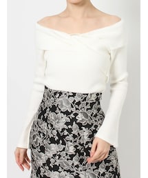 dazzlin | ツイストクロスニットトップス(ニット/セーター)