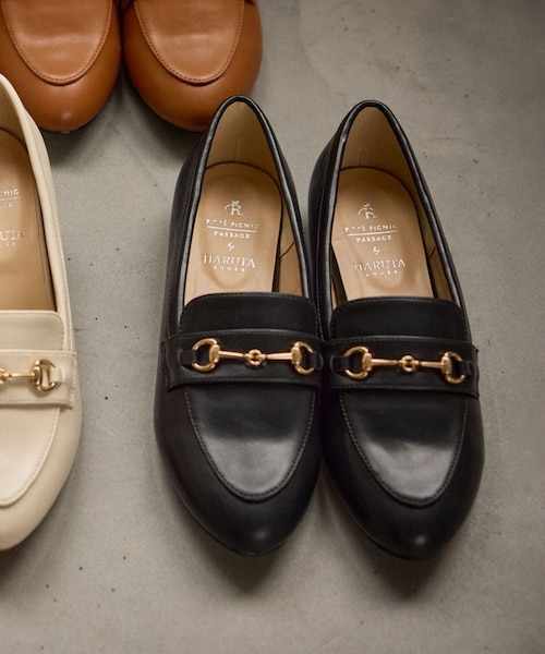 ROPE' PICNIC(ロペピクニック)の「ROPE' PICNIC PASSAGE byHARUTA/ビット付フラットローファー(ローファー・レディース・ブラック/キャメル・23.0/23.5/24.0/24.5)」の10枚目の写真