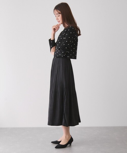 Jayro(ジャイロ)の「ドット柄カーディガン(カーディガン/ボレロ・レディース・ブラック系/グレー/ホワイト系・M)」の13枚目の写真