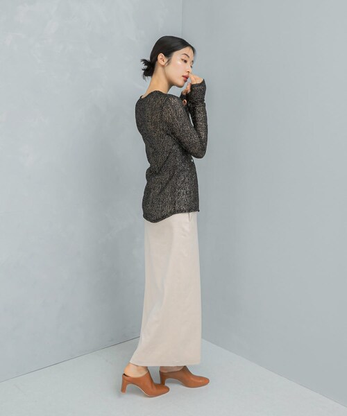 URBAN RESEARCH ROSSO（アーバンリサーチロッソ）の「ラメレースカットソー（Tシャツ/カットソー・レディース・IVORY/BLACK・FREE）」の16枚目の写真