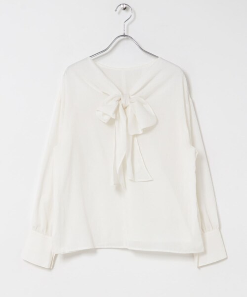 URBAN RESEARCH ROSSO（アーバンリサーチロッソ）の「セミシアーウール混2WAYタイブラウス（シャツ/ブラウス・レディース・WHITE/GRAY/D/NAVY・Free）」の16枚目の写真