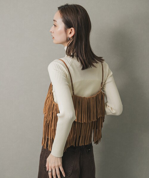 SENSE OF PLACE by URBAN RESEARCH（センスオブプレイスバイアーバンリサーチ）の「『一部WEB限定カラー』『毛玉防止』ストレッチリブハイネックセーター（ニット/セーター・レディース・IVORY/BLACK/RED/GRAY/MOCHA/MUSTARD/GREEN/ORANGE/BLUE/BORDEAUX・COMPACT/one）」の17枚目の写真