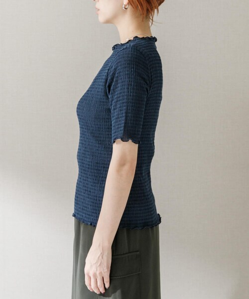 URBAN RESEARCH ROSSO（アーバンリサーチロッソ）の「シアー楊柳ボートネックプルオーバー（Tシャツ/カットソー・レディース・WHITE/GREEN/NAVY・FREE）」の21枚目の写真