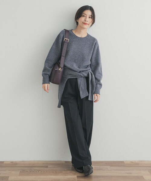 URBAN RESEARCH DOORS(アーバンリサーチドアーズ)の「『UR TECH』ウラキモウストレートイージーパンツ(その他パンツ・レディース・GREIGE/BLACK・S/M)」の11枚目の写真