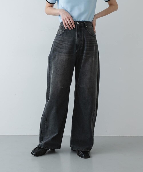 SENSE OF PLACE by URBAN RESEARCH(センスオブプレイスバイアーバンリサーチ)の「カーブデニム(デニムパンツ・レディース・BEIGE/D.INDIGO/GRAY/MINT・S/M/L)」の6枚目の写真