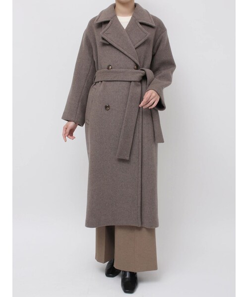 LAGUNAMOON（ラグナムーン）の「2WAYカラーロングコート（ステンカラーコート・レディース・アイボリー/ブラック/モカ・S/M）」の10枚目の写真