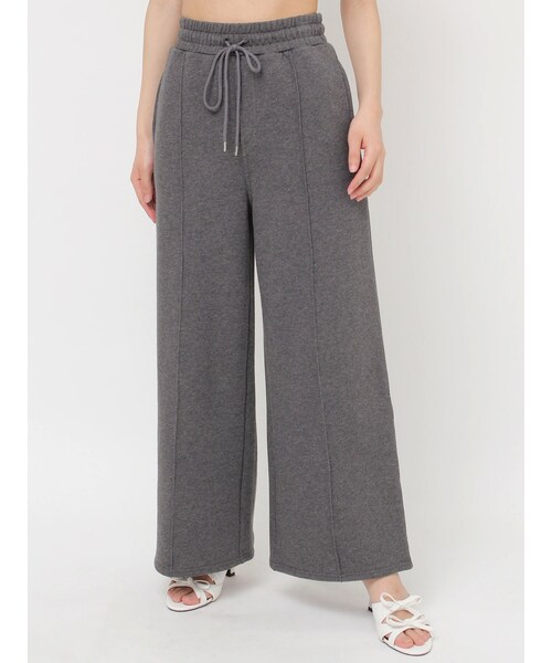 RESEXXY（リゼクシー）の「スウェットワイドパンツ【セットアップ着用可能】（スウェットパンツ・レディース・ライトグレー/チャコールグレー/ブラック・F）」の3枚目の写真
