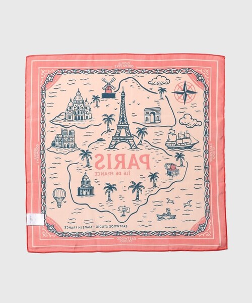 ADAM ET ROPE'(アダムエロペ)の「【EAST WOOD STUDIO/イーストウッド・スタジオ】PARIS LE TRESOR SCARF(バンダナ/スカーフ・メンズ・オレンジ・F)」の7枚目の写真