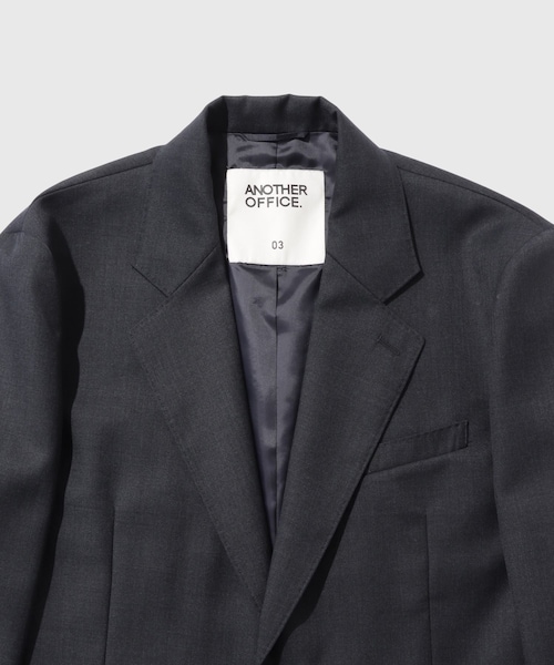 ADAM ET ROPE'（アダムエロペ）の「【ANOTHER OFFICE/アナザーオフィス】Legacy Single Wool Blazer（テーラードジャケット・メンズ・ブラック/チャコール・1/2/3）」の9枚目の写真
