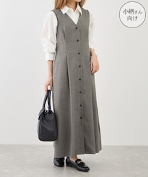 ROPE' PICNIC | 【低身長・小柄さんサイズ】ウエストタックジャンパースカート(ジャンパースカート)