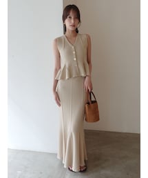 LAGUNAMOON | ペプラムノースリニットトップス(ニット/セーター)