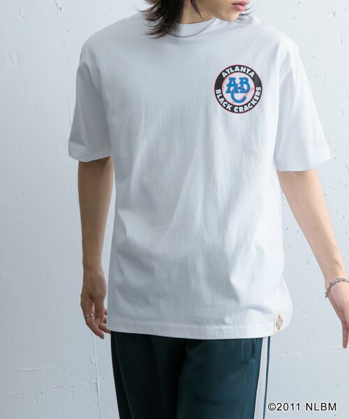 SENSE OF PLACE by URBAN RESEARCH(センスオブプレイスバイアーバンリサーチ)の「Negro Leagues プリントTシャツ A(Tシャツ/カットソー・メンズ・WHITE/MINT・M/L)」の6枚目の写真