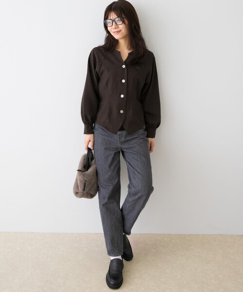 URBAN RESEARCH ROSSO（アーバンリサーチロッソ）の「F by ROSSO　ハート刺繍2WAYブラウス（シャツ/ブラウス・レディース・GRAY/BROWN・Free）」の12枚目の写真