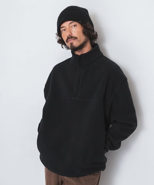 URBAN RESEARCH Sonny Label（アーバンリサーチサニーレーベル）の「OOPS　リサイクルマイクロフリースハーフジップ（その他トップス・メンズ・BLACK/CAMEL/GRAY・M/L/XL）」の4枚目の写真