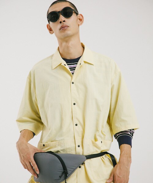 EKAL(エカル)の「『UR TECH』ナイロンタッサーショートスリーブシャツ(シャツ/ブラウス・メンズ・レイクサンリーフ/イエロー/ネイビー/グラファイト/レイクブルー・M/L)」の6枚目の写真