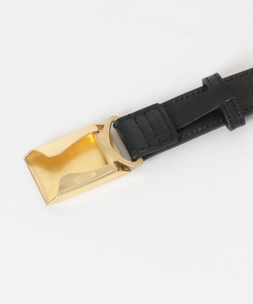 URBAN RESEARCH（アーバンリサーチ）の「Scye　Leather Box Buckle Belt（ベルト・メンズ・エクリュ/ダークブラウン/クロ・M）」の8枚目の写真