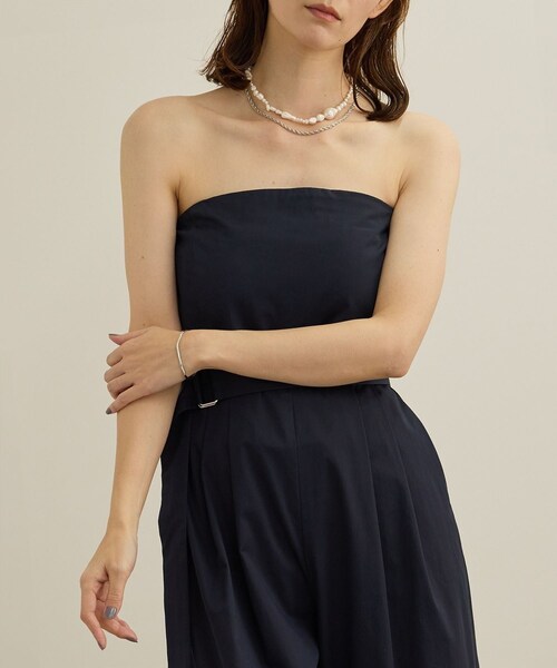 ROPE'(ロペ)の「コットンサテンオールインワン/洗える(つなぎ/オールインワン・レディース・ネイビー/ターコイズ・F)」の12枚目の写真