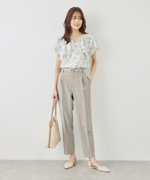 ROPE' PICNIC(ロペピクニック)の「花柄フェミニンブラウス(シャツ/ブラウス・レディース・オフホワイト/サックス/イエロー・F)」の5枚目の写真