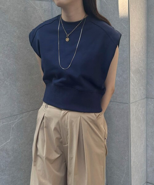 KBF（ケイビーエフ）の「ショルダータックスウェット（スウェット・レディース・NAVY/TOP GRAY/PINK・one）」の2枚目の写真