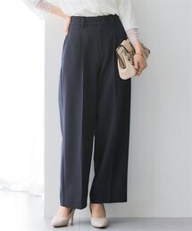 nissen | 万能センタープレスタックワイドパンツ（ロング丈）【しわになりにくい・速乾・UVカット】＜大きいサイズ有＞(パンツ)