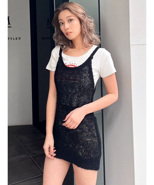 GYDA（ジェイダ）の「SheerモヘアKTキャミチュニックTOPS（チュニック・レディース・グレー/ブラック/グリーン・F）」の22枚目の写真