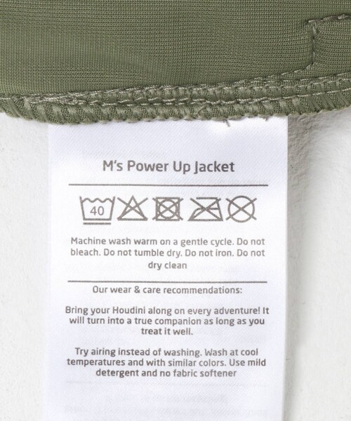 EKAL（エカル）の「HOUDINI　Ms Power Up Jacket（ブルゾン・メンズ・True Black/Bm Green・M/L）」の12枚目の写真