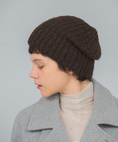 URBAN RESEARCH（アーバンリサーチ）の「ニット帽（ニットキャップ/ビーニー・レディース・BROWN/NAVY/CHARCOAL・FREE）」の14枚目の写真