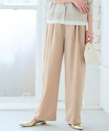 nissen | さらっとラクな先染めサッカーワイドパンツ＜大きいサイズ有＞(パンツ)