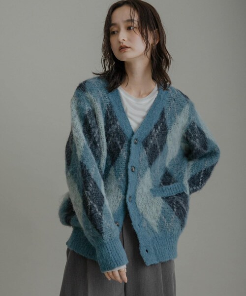 SENSE OF PLACE by URBAN RESEARCH（センスオブプレイスバイアーバンリサーチ）の「アーガイルVネックカーディガン（ニット/セーター・メンズ・BLACK/BLUE/NAVY/BROWN・M/L）」の22枚目の写真