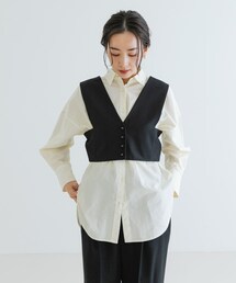 URBAN RESEARCH | Vネックショート丈ベスト(ベスト)