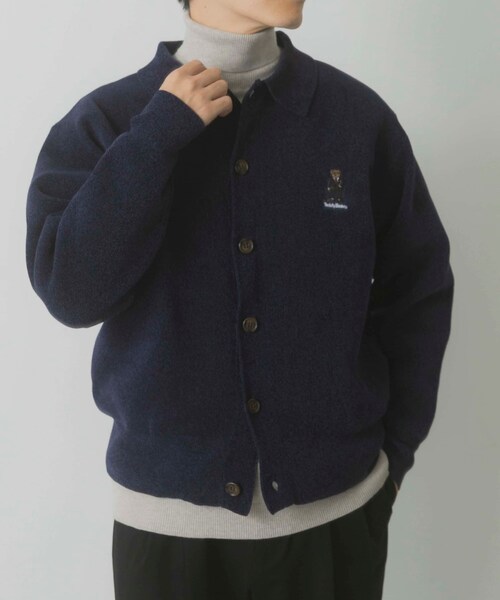 ITEMS URBANRESEARCH（アイテムズ アーバンリサーチ）の「Teddy Bear Wフェイスニットシャツカーディガン（カーディガン/ボレロ・メンズ・OFF/NVY/MOC・M/L）」の18枚目の写真