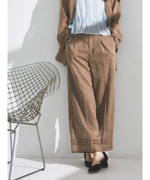 TONAL（トーナル）の「シアータックワイドパンツ（その他パンツ・レディース・ブラック/ピンク/ベージュ・S/M）」の3枚目の写真